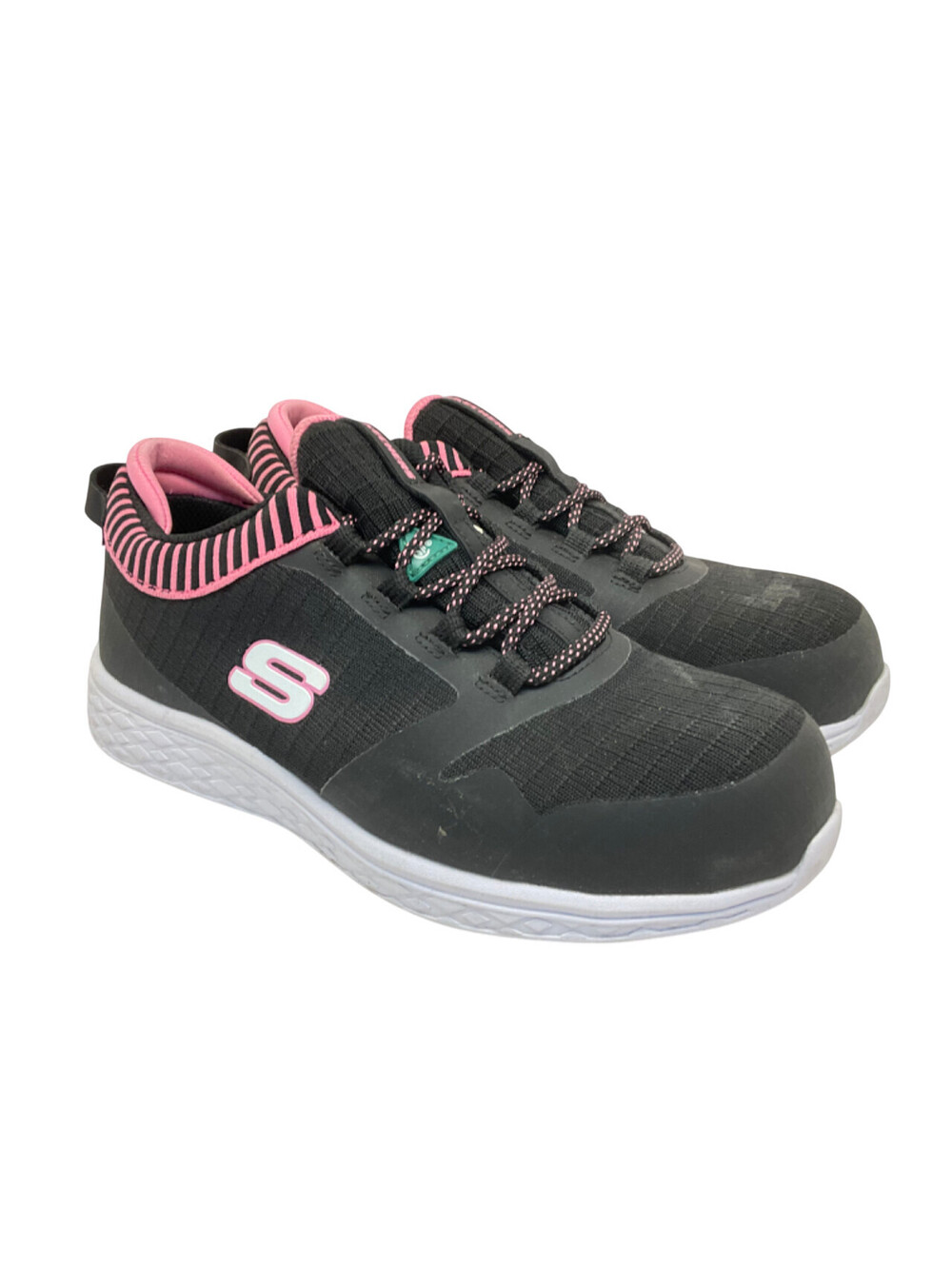 Skechers Women's Aluminum Toe SP Slip Resistant Safety Shoes 99996595 Black 8M